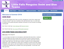 Tablet Screenshot of littlefallspenguins.com